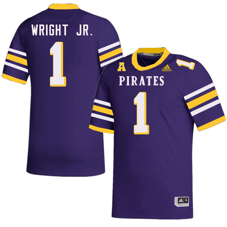 Winston Wright Jr. ECU Jersey,East Carolina Pirates #1 Winston Wright Jr. Jersey Youth College-Purpl